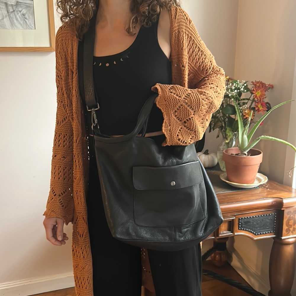 Latico Colin Convertible black leather Handbag
